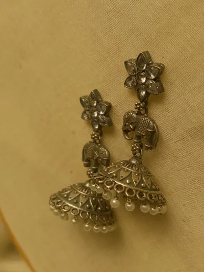 Vintage brass jhumki
