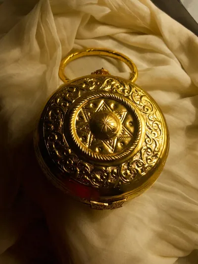 Golden Mandala brass bag