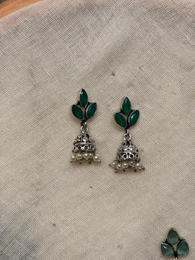 Emerald green smallest jhumki