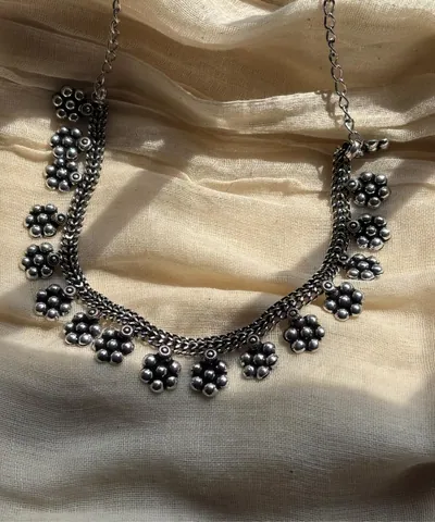 Phool brass choker