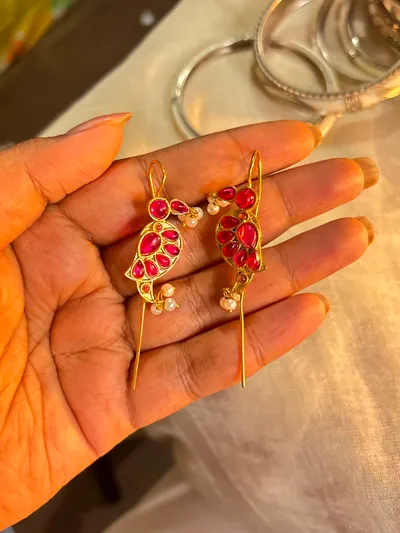Bird brass earcuff